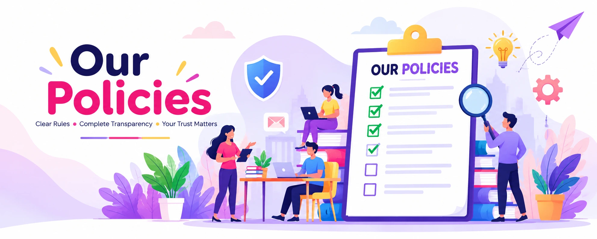 Our Policies – clear rules, transparency and trust at Blooming Blogs.